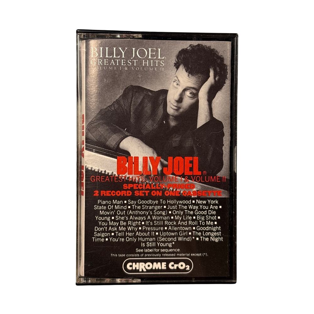 BILLY JOEL Greatest Hits Volume 1 and Volume 2 Cassette Tape 1985 Chrome Cr02